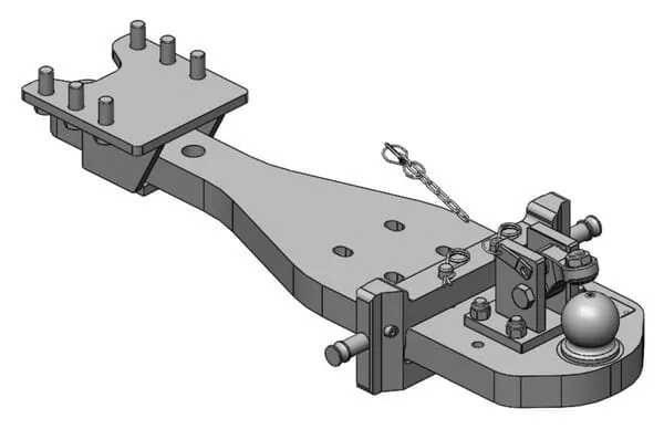 Heavy Duty Drawbar K80® suitable for John Deere 6175R, 6195R, 6215R SET