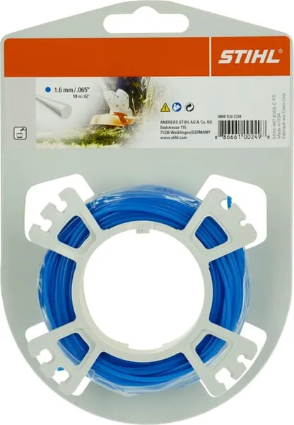 Struna do vyžínače kulatá Ø 1,6 mm x 19,0 m modrá