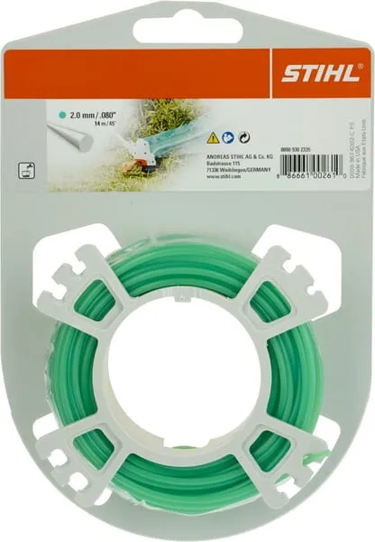 Struna do vyžínače kulatá Ø 2,0 mm x 14,0 m zelená