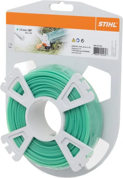 Struna do vyžínače kulatá Ø 2,0 mm x 60,0 m zelená