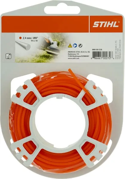 Trimovací šňůra kulatá průměr 2,4 mm x 14 m oranžová, Stihl