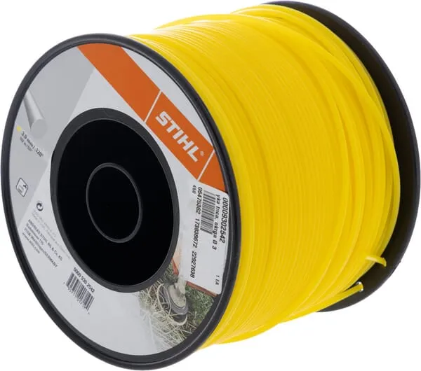 Žací struna kulatá Ø 3,0 mm x 162 m, žlutá