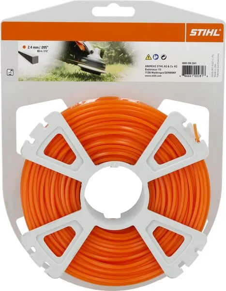 Struna do vyžínače čtvercová Ø 2,4 mm x 83,0 m