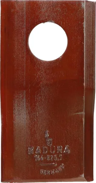 Nůž rotační sekačky rotace vlevo 90 x 50 x 4 mm; otvor Ø 19 mm; vhodný pro Krone; 25 ks/bal.