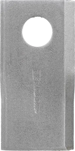 Nůž rotační sekačky rotace vlevo 96 x 48 x 4 mm; otvor Ø 19 mm; vhodný pro Krone; 25 ks/bal.