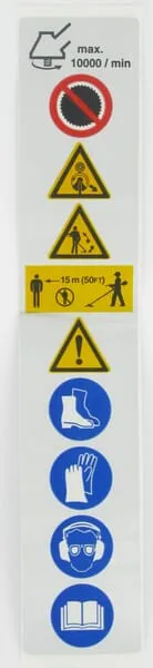 SKS. Symbol 10x upozornění