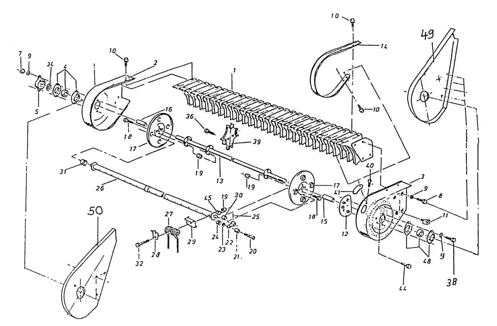 Buben sběrače typ 651.000.16, náhradní díly