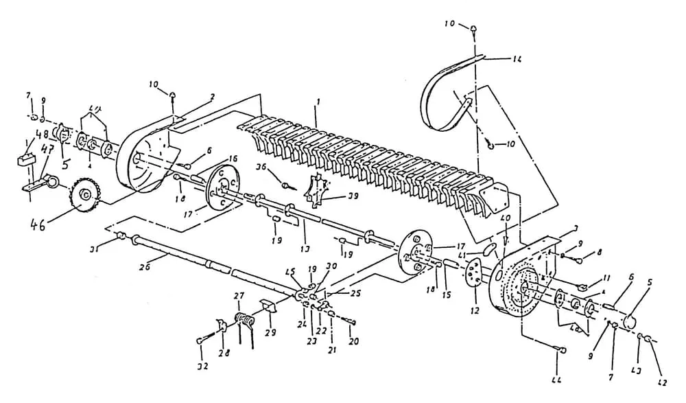 Buben sběrače typ 651.000.17, náhradní díly