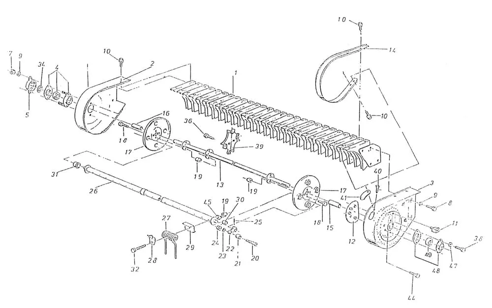 Buben sběrače typ 651.000.42, náhradní díly