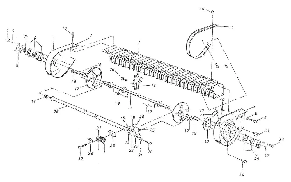 Buben sběrače typ 651.000.46, náhradní díly
