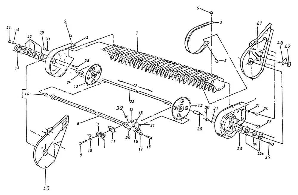 Buben sběrače typ 652.000.07, náhradní díly