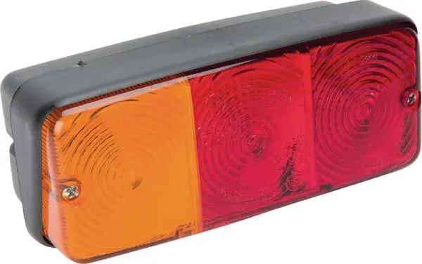 Zadní světlo levé obdélníkové, červené/oranžové, šroubovací, 160x AMP konektor, Cobo