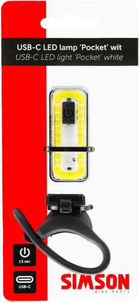 Dobíjecí USB-C LED "kapesní" světlo, bílé