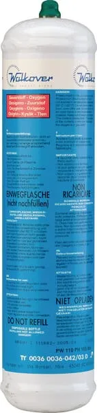 Kyslíková lahev 110 l, bez možnosti plnění