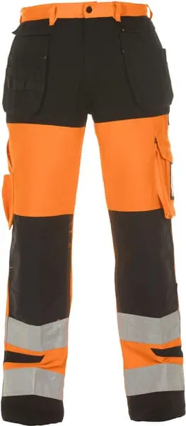 Kalhoty reflexní, oranžovo-černé