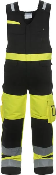 Kalhoty s laclem, reflexní, žluto-černé