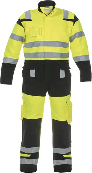 Kombinéza, reflexní, žluto-černá