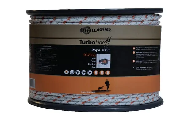 Lano TurboLine 200m bílé