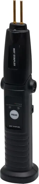 Hot stapler battery plastic repair system
