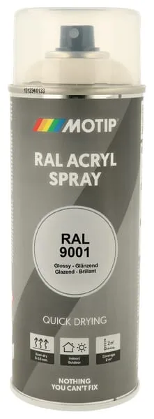Barva ve spreji RAL 9001 krémová