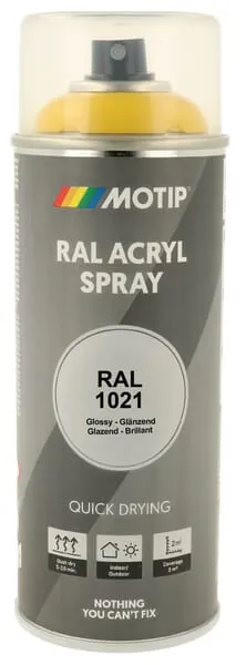 Barva ve spreji RAL 1021 řepkově žlutá