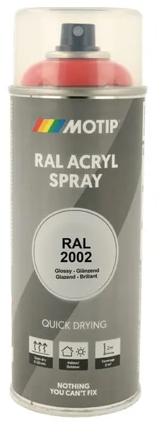 Barva ve spreji RAL 2002 červený pomeranč