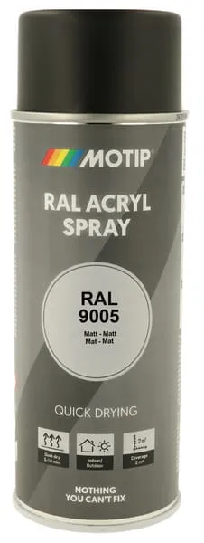 Barva ve spreji RAL 9005 černá