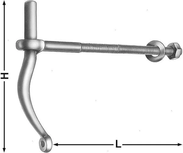 Šroubovací hák 16 x 250 mm