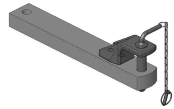 Drawbar 90x50 L598mm Cat. 2 diameter 31,5mm