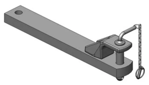 Drawbar 90x40 L640mm Cat. 2 diameter 31,5mm