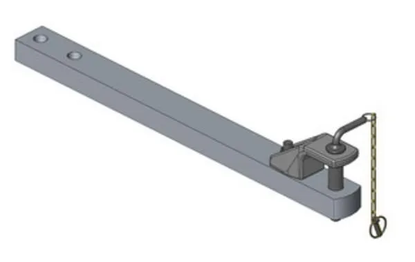 Drawbar 90x50 L905mm Cat. 2 diameter 31.5mm ISO 6489-3