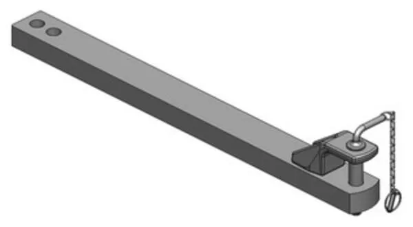 Drawbar 90x50 L1045mm Cat. 2 diameter 31,5mm