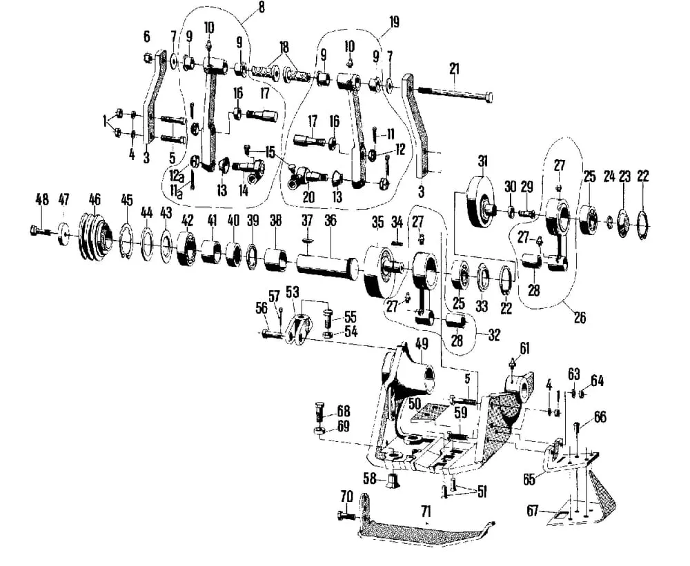 Pohon excentrem BM 1102 - Busatis BM 1100 - normální provedení