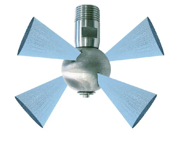 Trysky pro čištění nádrže