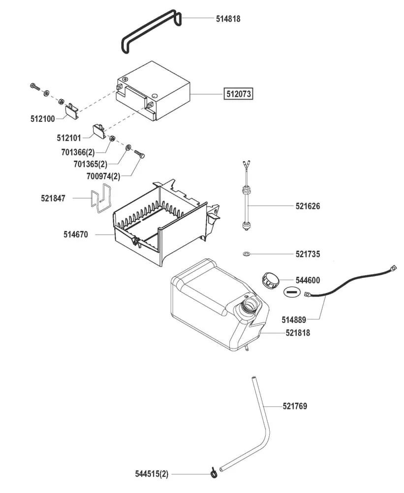 Palivová nádrž - Baterie pro AL-KO typ PowerLine T20-102HDE