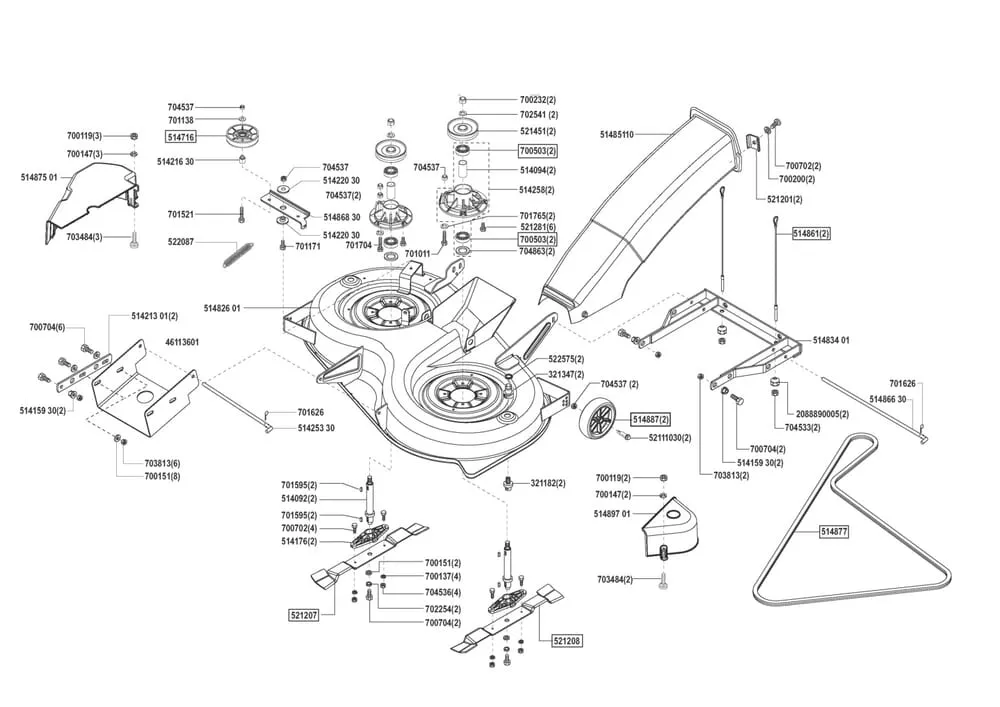 Řezný nástroj - kryt sečení pro AL-KO typ PowerLine T16-102SP-H
