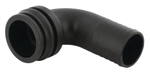 Hadicová přípojka 90° 38 mm s vnějším připojením T6