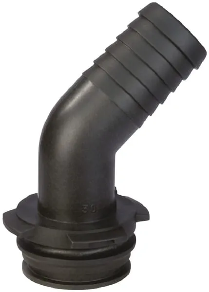 Hadicová přípojka 45° 30 mm svnějším připojením T5