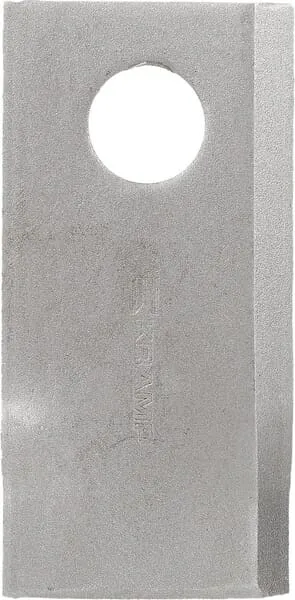 Nůž rotační sekačky rotace vlevo 98 x 48 x 4 mm; otvor Ø 19 mm; vhodný pro Fella / Fortschritt; 25 ks/bal.