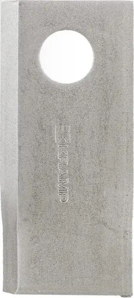 Nůž rotační sekačky rotace vpravo 106 x 48 x 4 mm; otvor Ø 19 mm; vhodný pro Fella; 25 ks/bal.