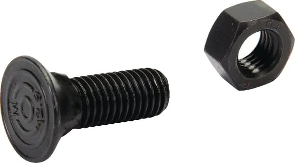 Šroub pluhu s maticí M12x35, kulatá zápustná hlava s čtyřhranným krčkem