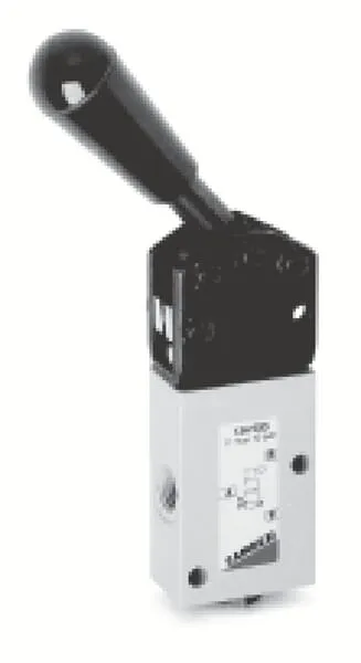 3/2cestný ruční pákový ventil, aretační