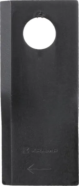 Nůž rotační sekačky rotace vpravo 112 x 48 x 4 mm; otvor Ø 19 mm; vhodný pro Fella / Krone; 25 ks/bal.