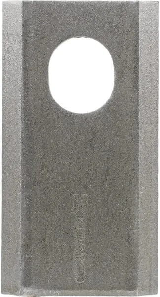 Nůž rotační sekačky rotace vlevo / vpravo 93 x 50 x 4 mm; ovál otvor 24 x 20 mm; vhodný pro Kongskilde JF / Stoll; 25 ks/bal.