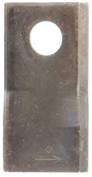 Nůž rotační sekačky rotace vlevo 97 x 48 x 4 mm; otvor Ø 19 mm; vhodný pro Kongskilde JF / Stoll; 25 ks/bal.