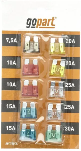 Sada 10 plochých pojistek