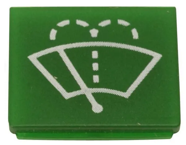 Symbol stěračů/ostřikovačů čelního skla, zelený, SWF