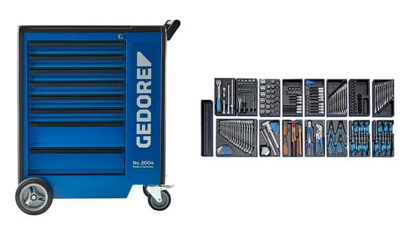 Dílenský vozík + nářadí, 207 ks