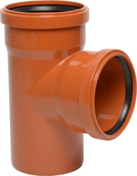 T-kus PVC 110/110 mm x 87°