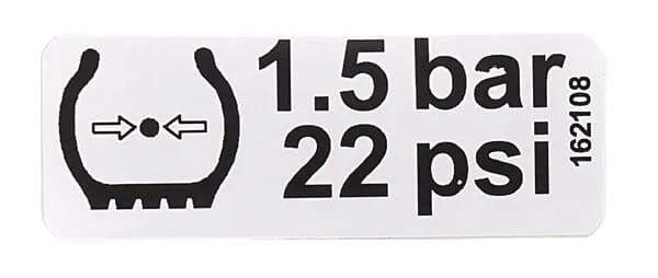 Štítek „3,0 BAR“ Fella